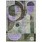 Homeroots 8' X 10' Olive Green Purple And Gray Geometric Washable Indoor Outdoor Area Rug 604417 - alternate 2