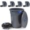 Magnum Tool Gray 55 Gallon Trash Can Set (Trash Can, Quiet Dolly, and Reinforced Lid) (5 Set) CMTC-CLD0-55G05 - alternate 1
