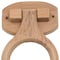 Homeroots Traditional Solid Teak Heavy Duty Towel Ring 475855 - alternate 3