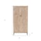 Homeroots 72in Ivory Distressed Solid Wood Frame Accent Cabinet With Two Doors 620847 - alternate 3