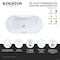 Kingston Brass 63" Acrylic Oval Double Ended Freestanding Tub with Drain, Glossy White/Matte Black VTDE633023C420 - alternate 2