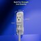 Maximm 10ft 14AWG Heavy Duty AC Extension Cord w/ Wall Clip, White ADW-90-C6F10-14W0-WM - alternate 2