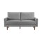 Homeroots 69" Gray Velvet Sofa With Dark Brown Legs 543715 - alternate 1