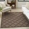 Homeroots 5' X 7' Dark Brown And Light Brown Trellis Indoor Outdoor Area Rug 545227 - alternate 4