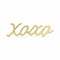 Homeroots 3" Gold Cast Iron Hand Painted XOXO Sentiment Tabletop Sculpture 483233 - alternate 3