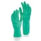 Libman Libman Heavy-Duty Reusable Gloves, L, 13 in L, Nitrile, Green 1319 - alternate 1