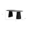 Homeroots 79" Black Wood Double Pedestal Base Oval Dining Table 720662 - alternate 2
