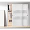 Sartodoors Sliding Closet Frosted Glass 2 lites Bypass Doors 48 x 80 inches, Lucia 4010 White Silk, Sturdy Rai LUCIA4010DBD-WS-48 - alternate 2