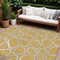 Homeroots 9' X 12' Gold Gray And Ivory Abstract Washable Indoor Outdoor Area Rug 600532 - alternate 1