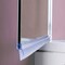 Fab Glass And Mirror Single Swing Hinge Glass Shower Door Ravello Series 28in x80in with Brushed Nickel Finish - 3/8in T SHRO28X80BN - alternate 3