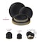 Smarty Had A Party Black with Gold Rim Organic Round Plastic Dinnerware Set (120 Dinner Plates+120 Salad Plates), 240PK 930BGVP-CASE - alternate 2