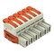 Wago Lever Wire Connector, 4 AWG Max, 6 Port, Gray, Polybutylene Terephthalate Insulation, 600 V, 66 A 832-1106/037-000 - alternate 2