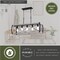 Vaxcel Montclare 5L Black and White Ash Wood Farmhouse Cage Linear Chandelier Island Pendant Light Fixture H0263 - alternate 3