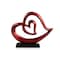 Homeroots 12" Red and Black Aluminum Tabletop Sculpture 568872 - alternate 1