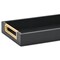 Homeroots 32in Black Solid Wood Handmade Vanity Tray With Handles 713537 - alternate 2