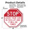 Signmission Stop Leave Your Car in This Lot and, 6 inch X 6 inch, Plastic Sign, 2PK OC-P-2PACK-6-259 - alternate 3