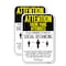 Signmission Attention Theme Park Attendees Practice Social Distanci, 18'' X 24'', Heavy Gauge Aluminum, 2PK A-1824-2PACK-25356 - alternate 1