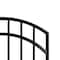 Nuvo Iron 33in Wx56in H Coral Gate Arched Rails, 36in W Opening, Self Close Hardware w/Double Side Handle ICGA3356 - alternate 3