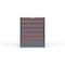 Strong Hold 6 drawer cabinet - (6x 4ft) - Red accents - Keyed Alike S3036-PPAAS-0601DS - alternate 1