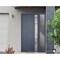 Vdomdoors Steel Door Deux 0729 Gray Graphite Sidelight Exterior Window Stainless Inserts Single Modern Painte DEUX0729EXD-GRE-W36+12 x H80-Left-hand Inswing - alternate 1