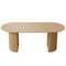 Homeroots 79" Brown Solid Wood Double Pedestal Base Oval Dining Table 720462 - alternate 1