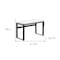Homeroots Adjustable White and Black Wood and Metal Sled Computer Desk 490018 - alternate 3