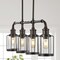 Jonathan Y Abbott 34" 4-Light Farmhouse Industrial Iron/Glass Linear LED Pendant, Oil Rubbed Bronze/Clear JYL7592A - alternate 6