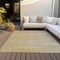 Homeroots 5' X 8' Gold Gray And Ivory Striped Washable Indoor Outdoor Area Rug 597242 - alternate 2