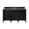 James Martin Vanities Brittany 60'' S Vanity, Black Onyx w/ Victorian Sil Silestone Top w/FreePower Wireless Charger 650-V60S-BKO-FVSL - alternate 1