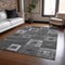 Homeroots 8' X 10' Black And Gray Geometric Washable Indoor Outdoor Area Rug 605016 - alternate 2