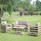Factory Buys Direct Grand Haven 4-Piece Acacia Wood Outdoor Patio Sofa Set With Table 140061 - alternate 2