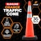 Xpose Safety 36 in Slim Line Orange Traffic Cone, PVC, 6 in & 4 in Reflective Collar, DOT Approved, 8 PK OTC36SL-64-8-X - alternate 2