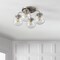 Jonathan Y Piper 18" 4-Light Farmhouse Rustic Iron/Glass LED Semi Flush Mount, Nickel/Clear JYL7569B - alternate 3