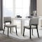 Armen Living Channell Wood Dining Chair in Black Finish with Charcoal Fabric - Set of 2 LCCHCHBLKCH - alternate 2