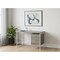 Homeroots 47" Taupe and Silver Computer Desk With Two Drawers 333388 - alternate 3