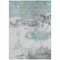 Homeroots 5' X 8' Teal Blue And Gray Abstract Washable Indoor Outdoor Area Rug 617741 - alternate 3