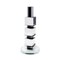 Homeroots 7" Silver Clear And Black Block And Cylinder Crystal Tabletop Taper Candlestick 590242 - alternate 1
