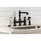 Kingston Brass Bridge Kitchen Faucet with Brass Sprayer, Matte Black KS7270BPLBS - alternate 2