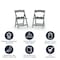 Flash Furniture HERCULES Kids Gray Resin Folding Chairs with White Gray Padded Seat, 2PK 2-LE-L-1K-GY-GG - alternate 2
