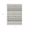 Homeroots 10' X 14' Black And Silver Striped Washable Indoor Outdoor Area Rug 632202 - alternate 2