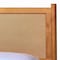 Baxton Studio Jenn Golden Brown Wood Japandi 4-Piece Queen Size Bedroom Set with Distressed-Finished Rattan 253-13897-13946-13947-13948-ZORO - alternate 2