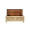 Homeroots 46in Antique White Solid Carved Wood Scroll Bench with Flip Top 489210 - alternate 2
