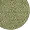 Homeroots 8' Olive Green And Light Green Round Abstract Washable Indoor Outdoor Area Rug 598988 - alternate 3