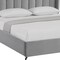 Homeroots Light Gray Velvet Upholstered King Bed Frame 544827 - alternate 2