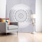 Homeroots 92" X 84" Gray And White Mandala Cotton Hanging Tapestry 397401 - alternate 2