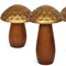 Homeroots Set of Three Brown And Gold Wood Mushroom Tabletop Sculptures, 3PK 574096 - alternate 2