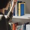Acrimet Steel Metal Jumbo Bookends for Shelves, Heavy Duty, for Large books, Deep Blue, 2PK 294.7 - alternate 4