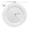 Smarty Had A Party White w/Silver Edge Rim Plastic Dinnerware Value Set (120 Dinner Plates + 120 Salad Plates), 240PK 110SVP-CASE - alternate 4