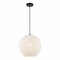 Jonathan Y Lacey 16" 1-Light Bohemian Minimalist Adjustable Rattan-Style Woven Rope Globe Basket LED Pendant, Wh JYL1135A - alternate 1
