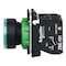 Schneider Electric Illuminated push button, Harmony XB5, plastic, flush, green, 22mm, plain lens for BA9s bulb, spring return, lower than 250V, 1NO + 1NC XB5AW3365 - alternate 2